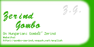 zerind gombo business card
